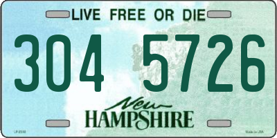NH license plate 3045726