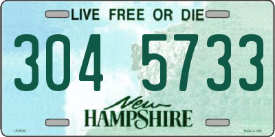 NH license plate 3045733