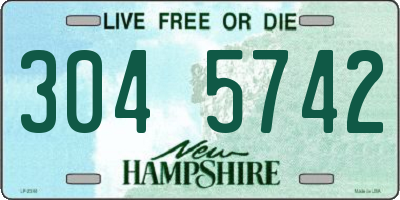 NH license plate 3045742