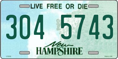 NH license plate 3045743