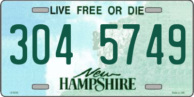 NH license plate 3045749