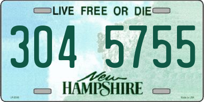 NH license plate 3045755