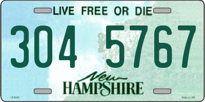 NH license plate 3045767
