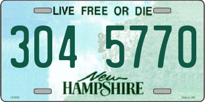 NH license plate 3045770