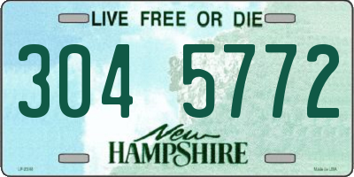 NH license plate 3045772
