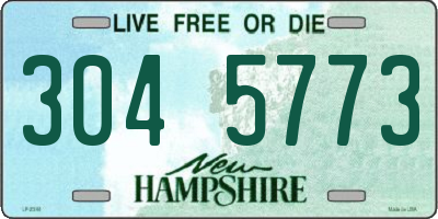 NH license plate 3045773