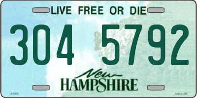 NH license plate 3045792