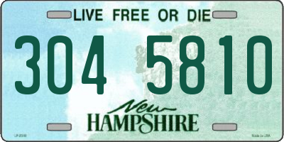 NH license plate 3045810