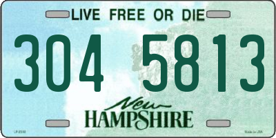 NH license plate 3045813