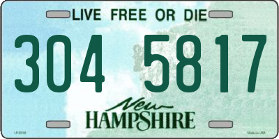 NH license plate 3045817