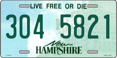 NH license plate 3045821