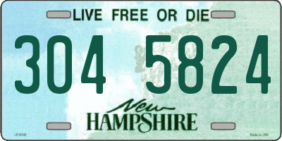 NH license plate 3045824