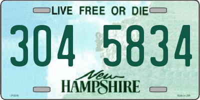 NH license plate 3045834