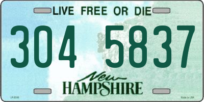NH license plate 3045837