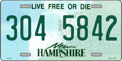 NH license plate 3045842