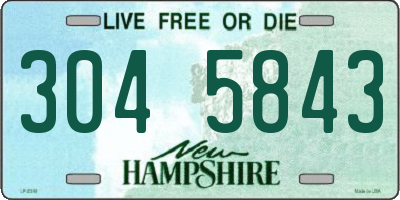 NH license plate 3045843