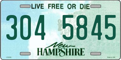 NH license plate 3045845