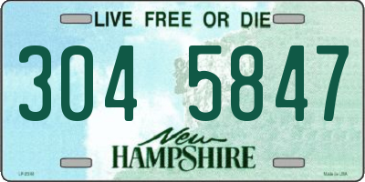 NH license plate 3045847