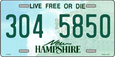 NH license plate 3045850