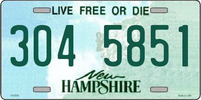 NH license plate 3045851