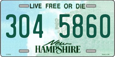 NH license plate 3045860