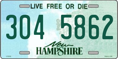 NH license plate 3045862