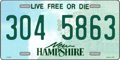 NH license plate 3045863