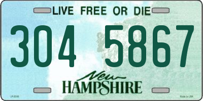 NH license plate 3045867