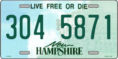 NH license plate 3045871