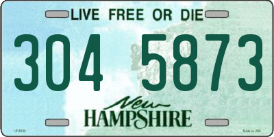 NH license plate 3045873