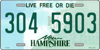 NH license plate 3045903