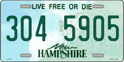 NH license plate 3045905
