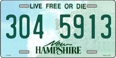 NH license plate 3045913
