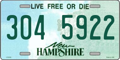 NH license plate 3045922