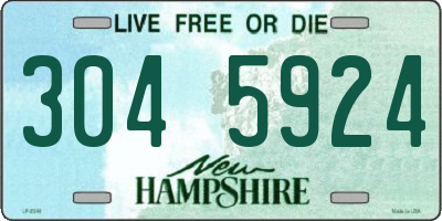 NH license plate 3045924