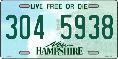 NH license plate 3045938