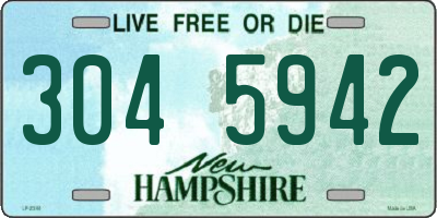 NH license plate 3045942