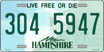 NH license plate 3045947