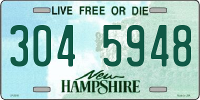 NH license plate 3045948