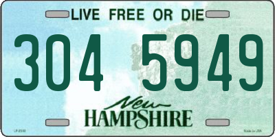 NH license plate 3045949