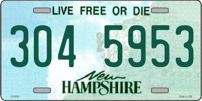 NH license plate 3045953
