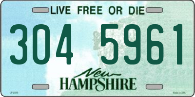NH license plate 3045961