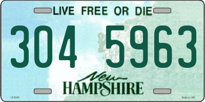 NH license plate 3045963