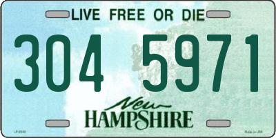 NH license plate 3045971