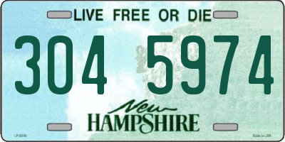 NH license plate 3045974
