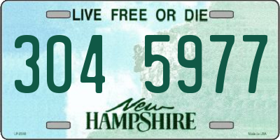 NH license plate 3045977