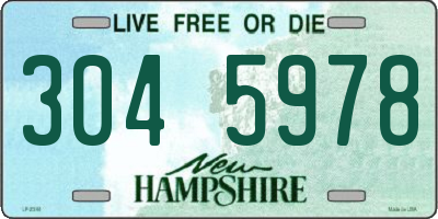 NH license plate 3045978
