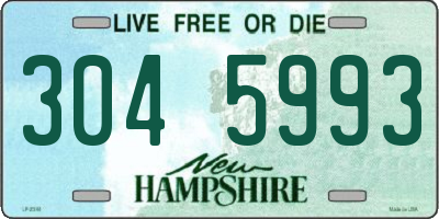 NH license plate 3045993