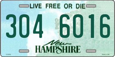 NH license plate 3046016