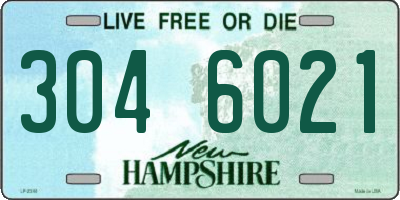 NH license plate 3046021